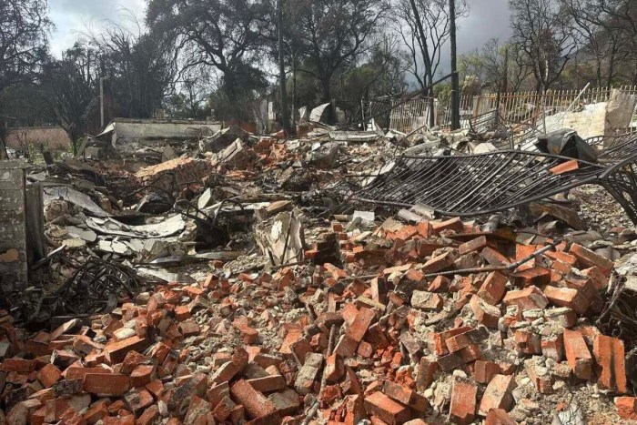 Melvin Mel Soriano Altadena home debris wildfires
