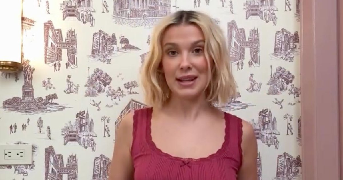 Millie Bobby Brown Frees the Nipple in Pajama Set After Bra Confession