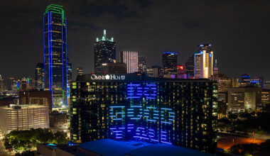 North Texas Giving Day 2025 lights up downtown Dallas. [Photo: Joseph Haubert]