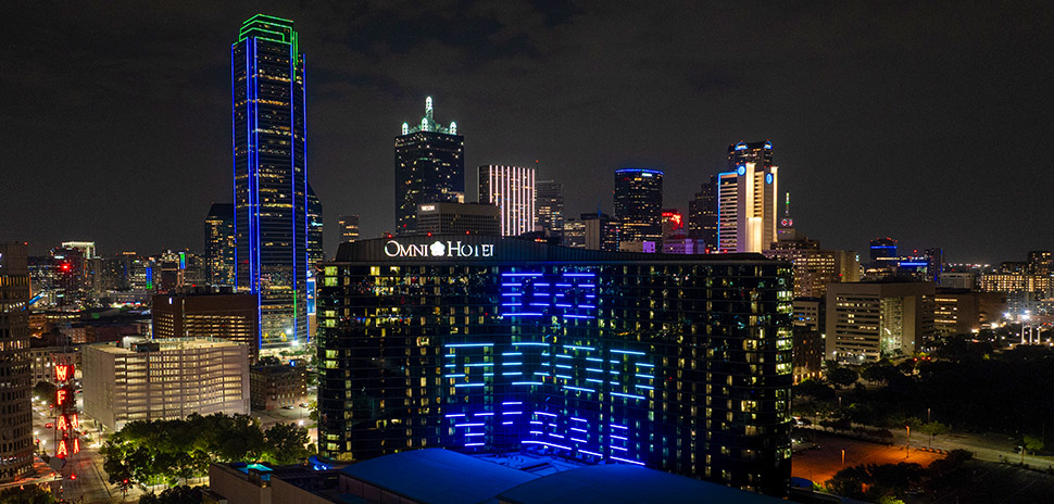 North Texas Giving Day 2025 lights up downtown Dallas. [Photo: Joseph Haubert]