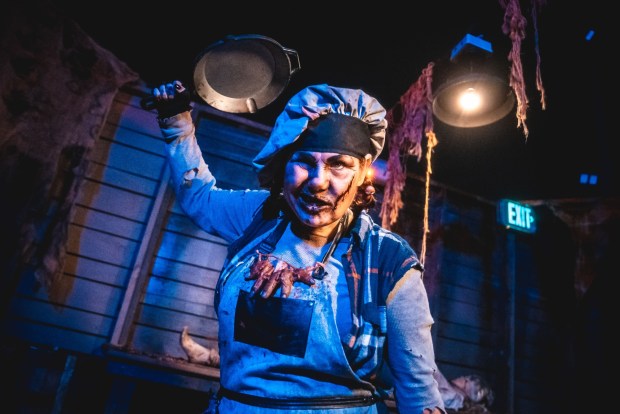 Simon's Slaughterhouse haunted house during Howl-O-Scream at SeaWorld San Diego. (Courtesy of SeaWorld)