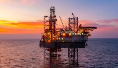 Oil Drilling Rig Sunset