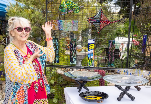 Melissa Heaney with her artwork. (Milan Kovacevic)