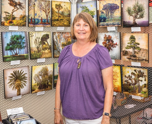 Denise Strahm with her art. (Milan Kovacevic)