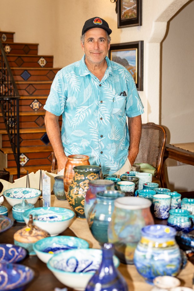 Matt Rabasco with his pottery. (Milan Kovacevic)