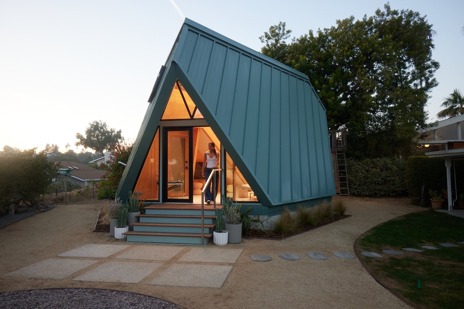 Exterior of new fire-proof homes designed by San Diego startup Polyhaus
