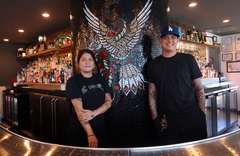 Misti Norris, left, created Rainbow Cat. Gabe Sanchez owns Saint Valentine, the Dallas bar...