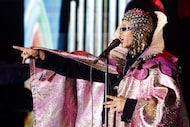Erykah Badu performs during the "Badu Presents: Echos 19" concert at the Bomb Factory in...