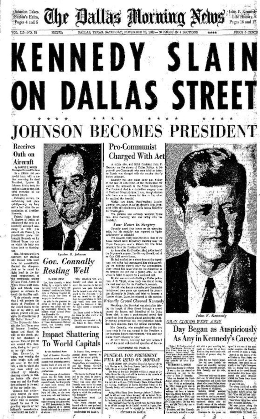 President John F. Kennedy is assassinated: Nov. 23, 1963