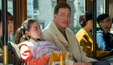 Shannon Gorman and Brendan Fraser in Rental Family
