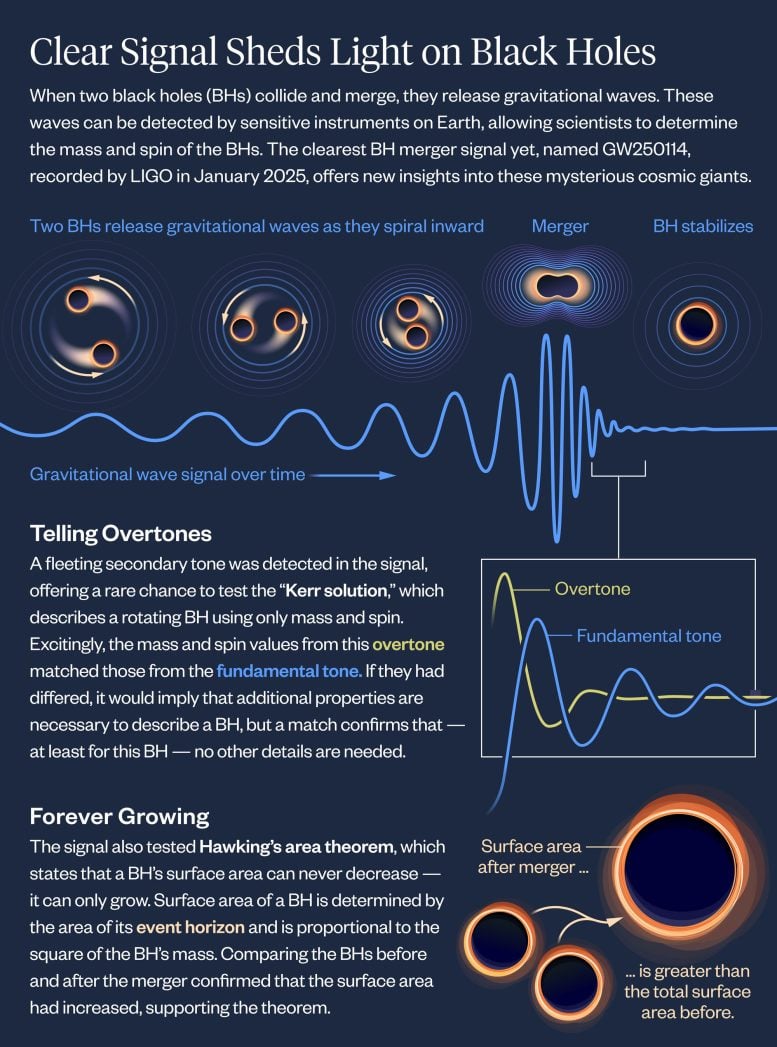 Ringing Black Hole Gravitational Waves Infographic
