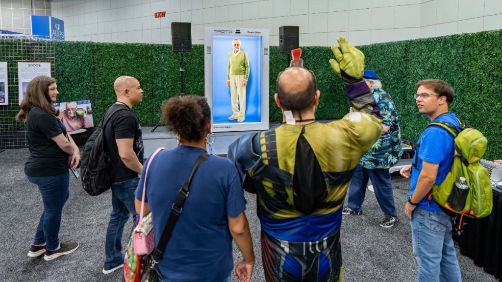 L.A. Comic Con Stan Lee AI Hologram (Credit: Courtesy of Steven Hong/Proto Hologram)