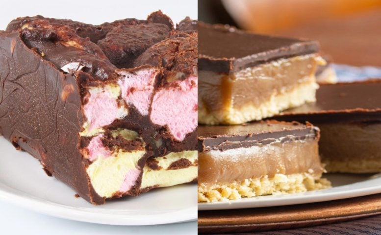 Rocky Road Brownie and Millionaire’s Shortbread