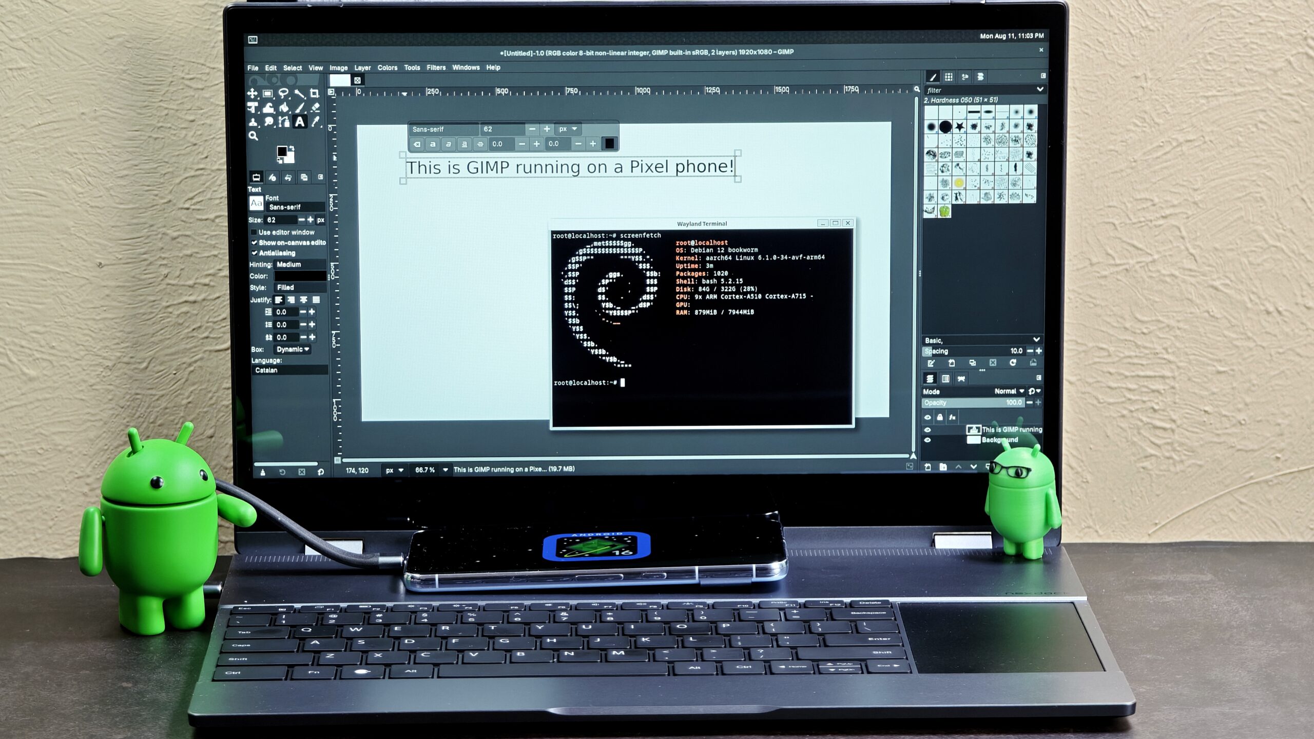 Running graphica Linux apps on a Pixel phone hero image
