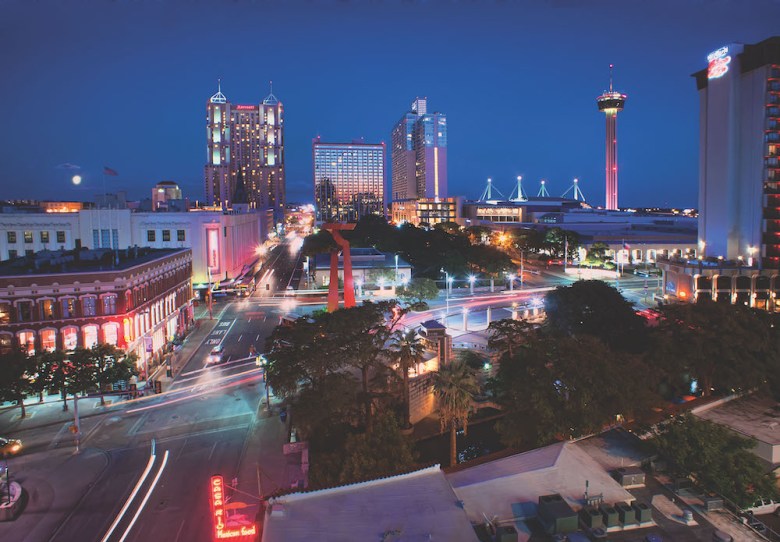A photo of downtown San Antonio.