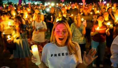 Vigil for slain activist Charlie Kirk draws throng to Fort Worth