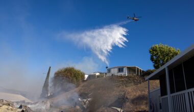 Evacuations ordered as fire in Lakeside burns structures