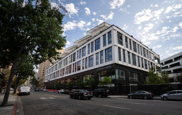 The Campus at Horton's Building 200, as seen from First Avenue and pictured on Aug. 26, 2025. (Ana Ramirez / The San Dingo Union-Tribune)