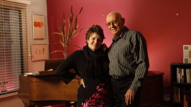 Nationally acclaimed San Diego pianist Mike Wofford, at right, has died at the age of 87. He is shown here with his wife, flutist Holly Hofmann in 2011. (John Gastaldo / The San Diego Union-Tribune)