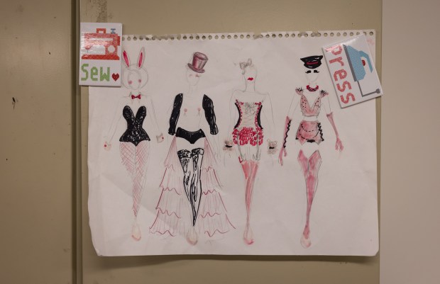 A sketch inside the costume room at The Joan and...