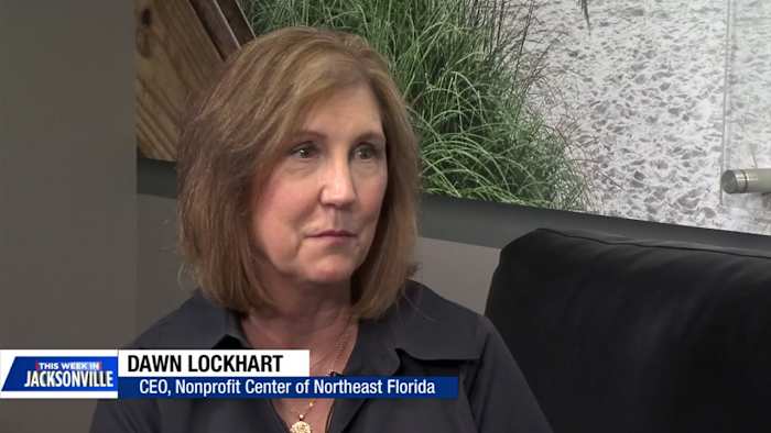 Dawn Lockhart and Mayor Donna Deegan discuss challenges facing Jacksonville nonprofits amid budget cuts