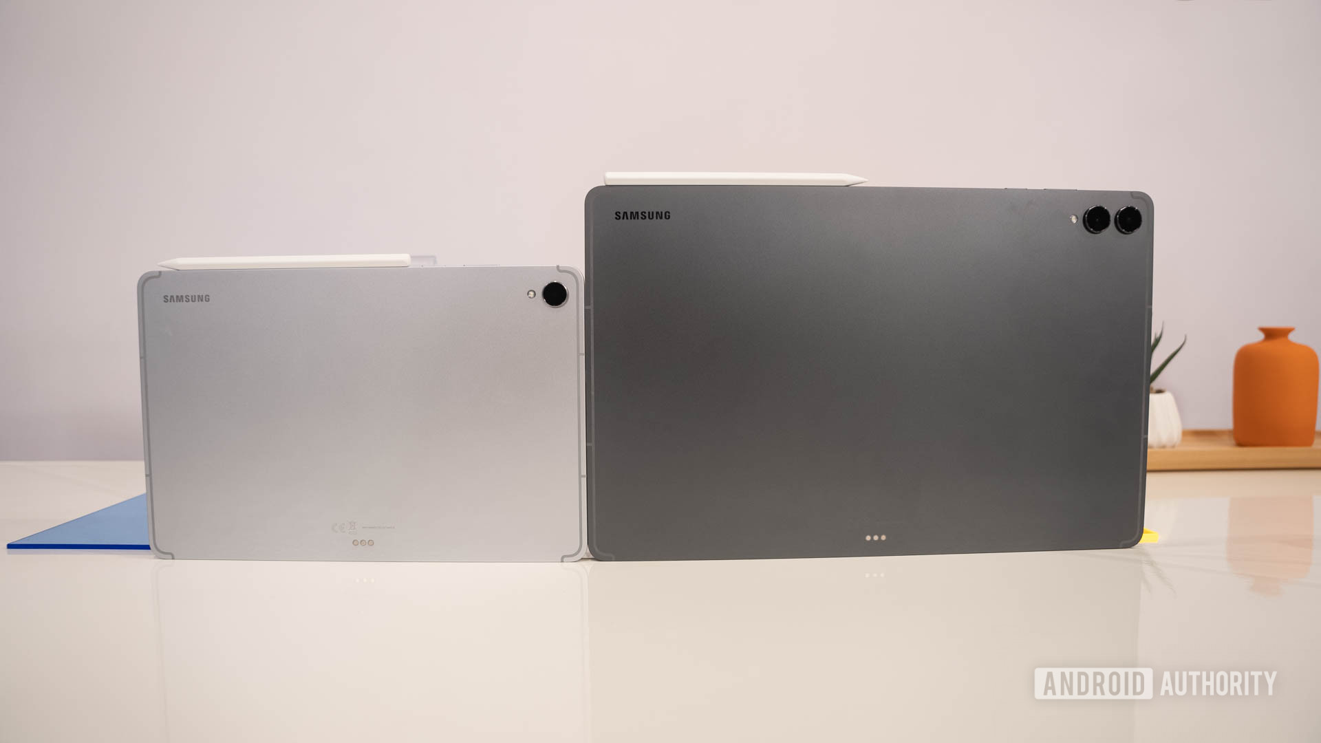 Samsung Galaxy Tab S11 Standing next to Galaxy Tab S11 Ultra