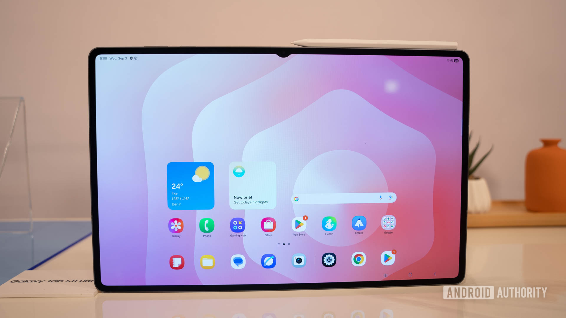 Samsung Galaxy Tab S11 Ultra home screen