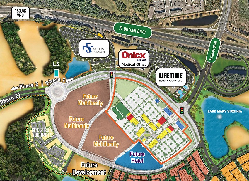 Life Time is planned near the entrance to the Seven Pines residential and commercial development at southeast Butler Boulevard and Interstate 295. Life Time is planned near the entrance to the Seven Pines residential and commercial development at southeast Butler Boulevard and Interstate 295.