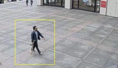 This image from surveillance video obtained by The Associated Press shows Shane Tamura outside a Manhattan office building on Monday, July 28, 2025 in New York. (AP Photo)