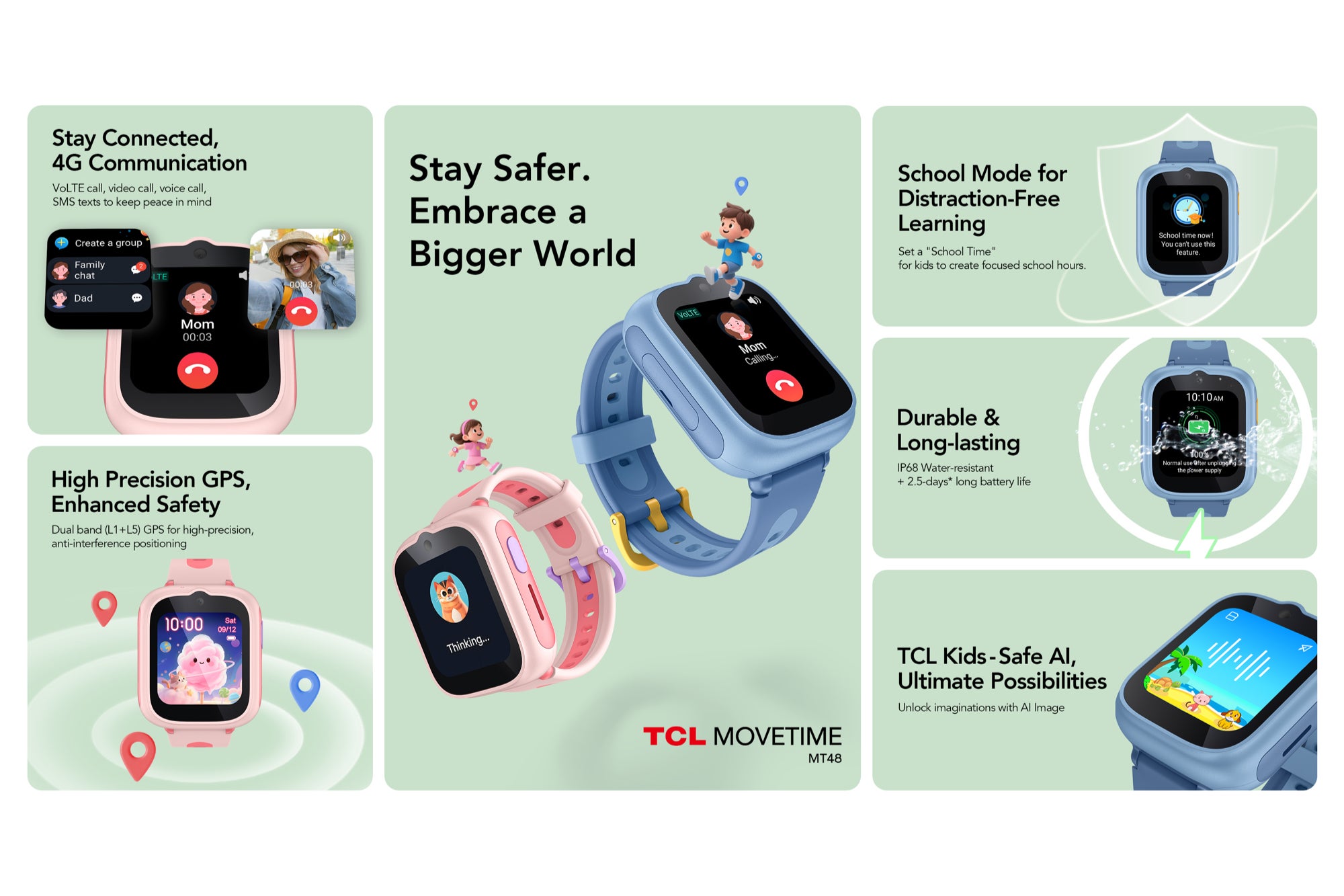 TCL Movetime MT48 key features fact sheet