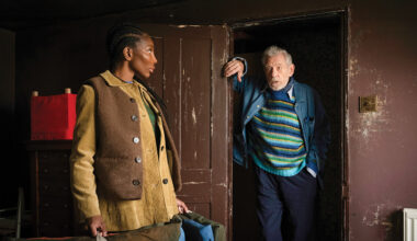Michaela Coel and Ian McKellen in The Christophers.