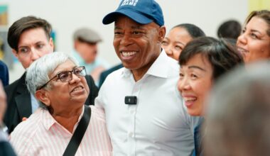 As Mayor Adams tours the Bronx, he blasts reports he's considering dropping out of the race