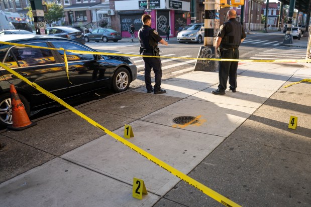 A 30yr old man was pronounced dead at Jamaica Hospital after he was stabbed to the right armpit outside a deli at 160 Crescent Street in Brooklyn on Friday Sept. 5, 2025. 0737. A 25yr old man, stabbed to the stomach at the same location, was also taken to Jamaica Hospital by private means. (Theodore Parisienne / New York Daily News)