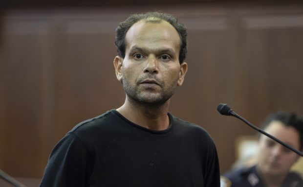 Mohammed Abouzaid is pictured during his arraignment at Manhattan Criminal Court on Thursday, Sept. 25, 2025 in Manhattan, New York. (Steven Hirsch / Pool)