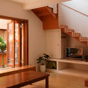 Terracotta Breath House / live out studio - Interior Photography, Wood, Stairs, Lighting, Handrail