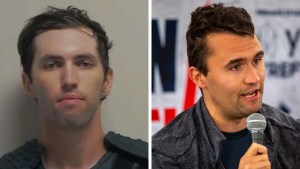 Alleged Utah Valley University shooter Tyler Robinson, 22, and right-wing political organizer Charlie Kirk, 31. (Credit: Getty Images)