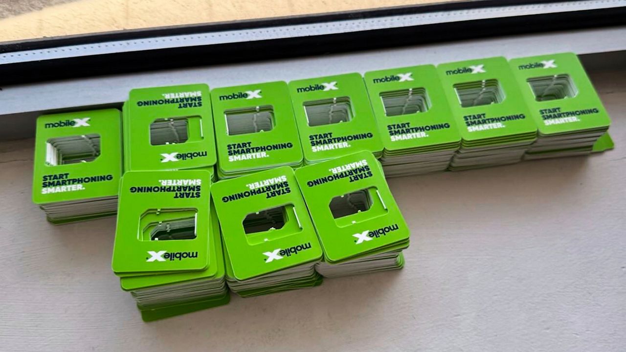 This photo provided by the U.S. Secret Service, in New York on Monday, Sept. 22, 2025, shows SIM card packaging that was seized by the agency. (U.S. Secret Service via AP)