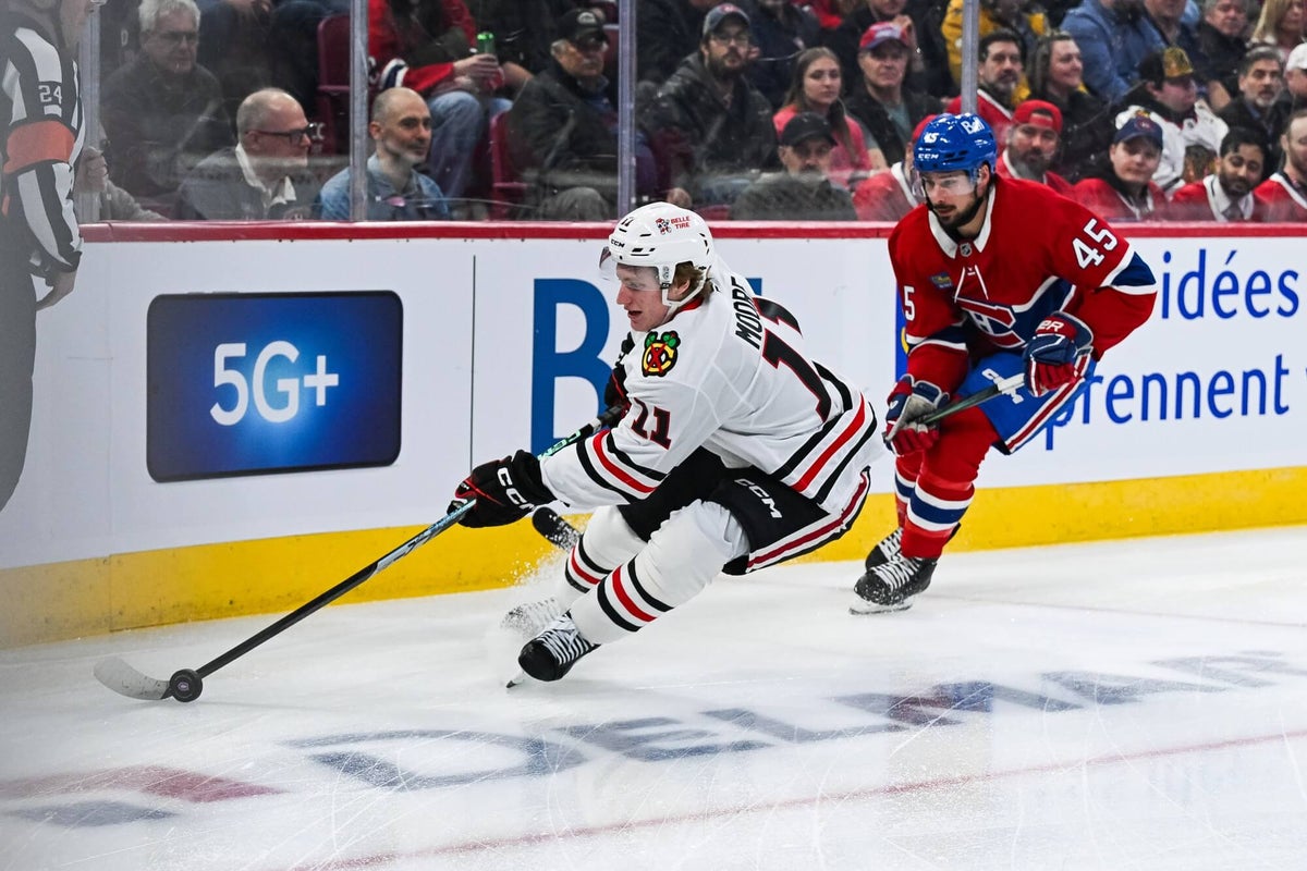 Oliver Moore pleased with offseason, ready to make Blackhawks out of camp