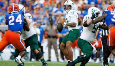 Florida spitting penalty critical in South Florida’s 18-16 upset of No. 13 Gators