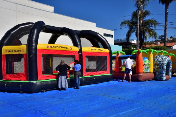 Bounce houses await young BirdStock guests last year. (Vincent Andrunas)