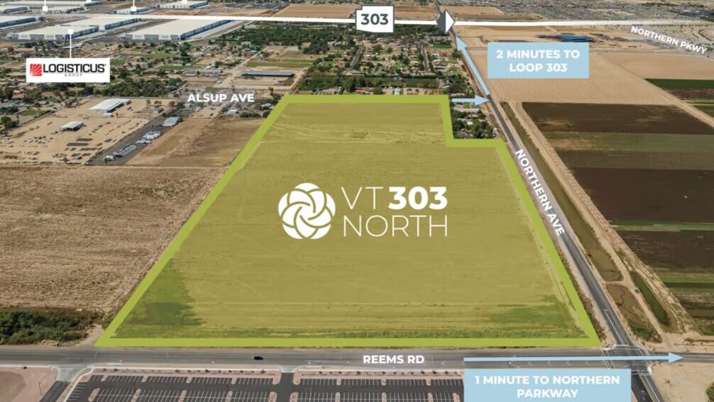 Aerial view of VT303 North location in Glendale...