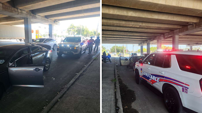 FM 1960 reopens after authorities find drugs inside suspicious pipe