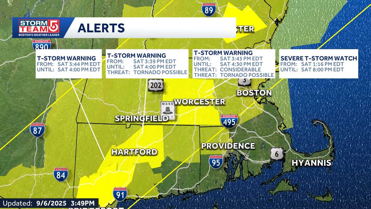 Damaging winds, hail and tornadoes possible Saturday