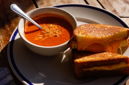 Grilled cheese with a side of tomato soup was a staple at The Porch in Dallas.