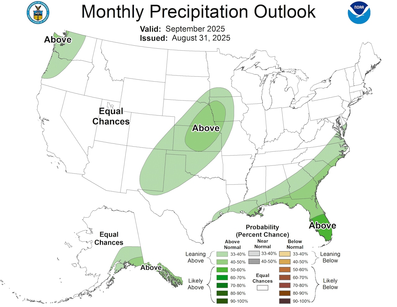 September 2025 precipitation outlook