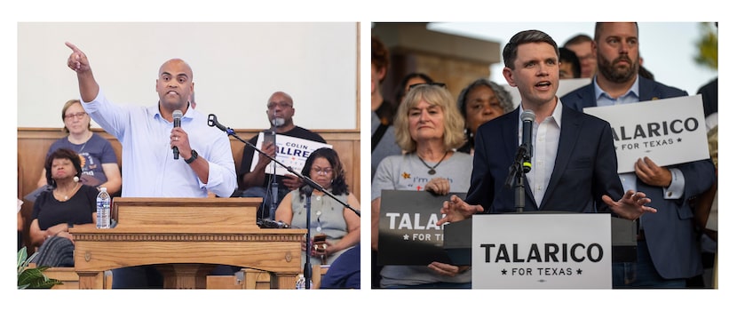 Former U.S. Rep. Colin Allred and state Rep. James Talarico have become competitors on the...