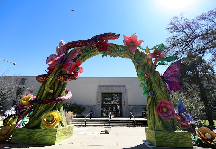 The entrance of the Texas Discovery Gardens at Fair Park, which opened during the 1936 Texas...
