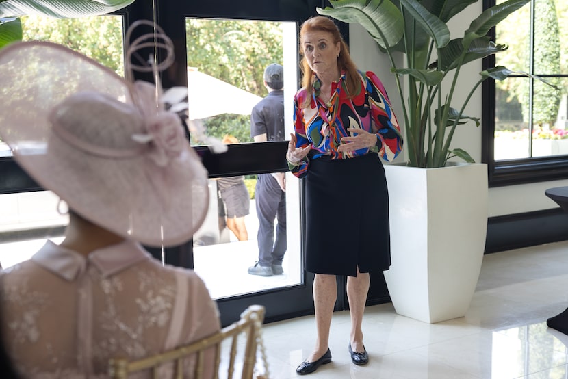 "You’re fantastic!" said Sarah Ferguson, Duchess of York, to a woman in a hat, as she gave a...