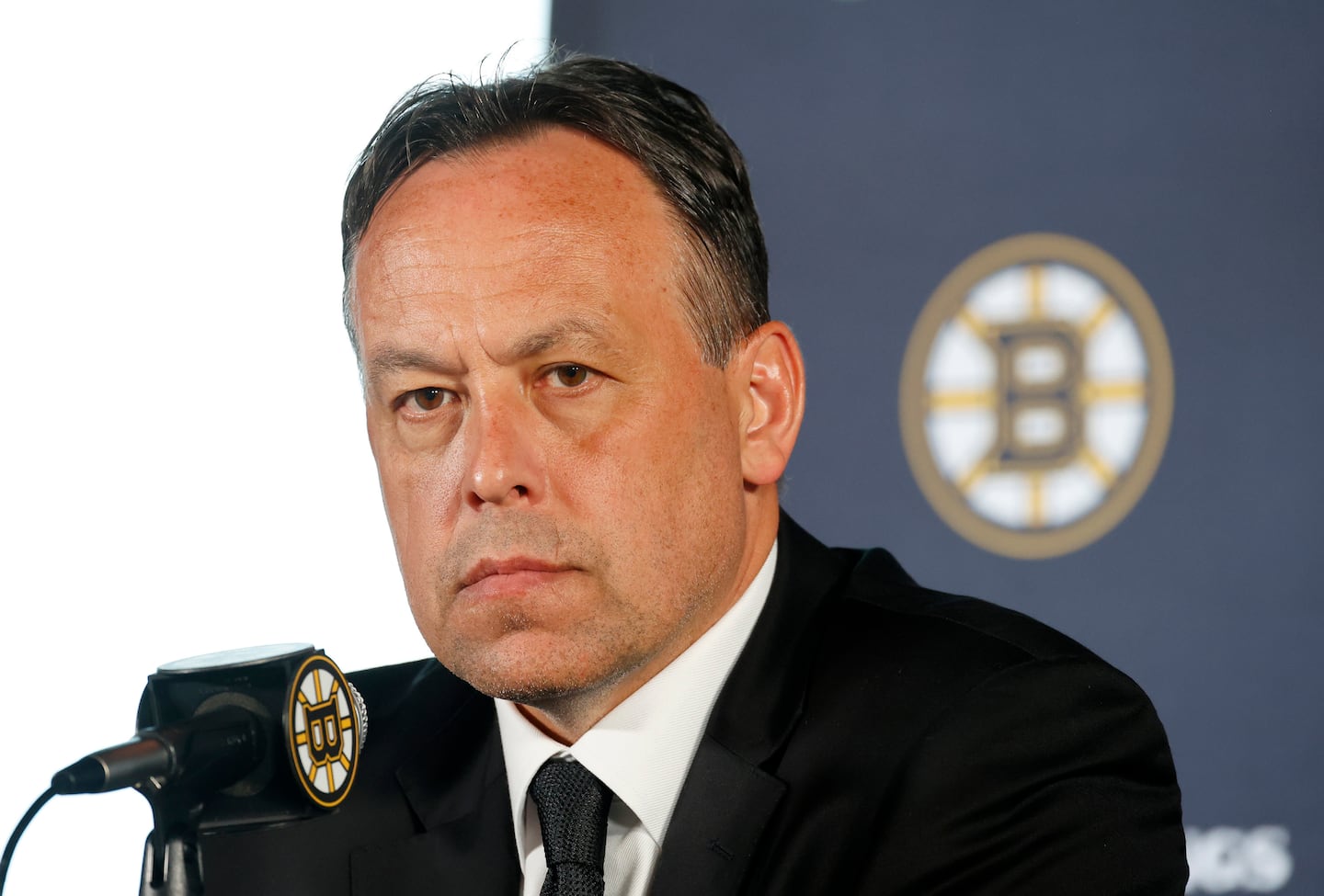 Marco Sturm, a former Bruins player, was named coach in June.