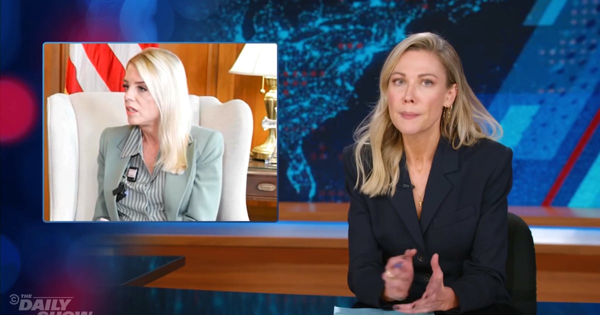 ‘The Daily Show’ Carefully Explains Free Speech to Pam Bondi